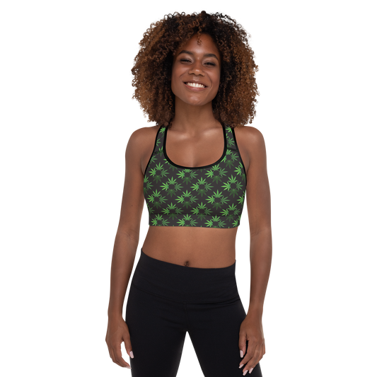 Padded Sports Bra Cannabis