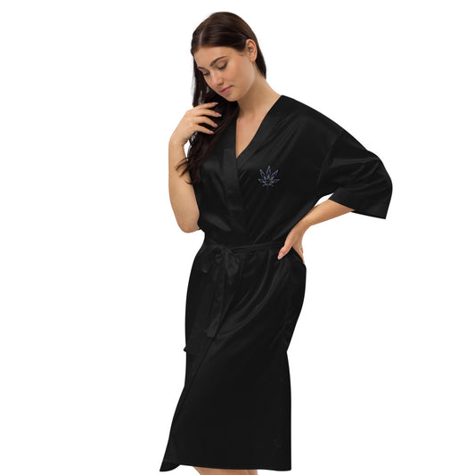 Black Satin robe