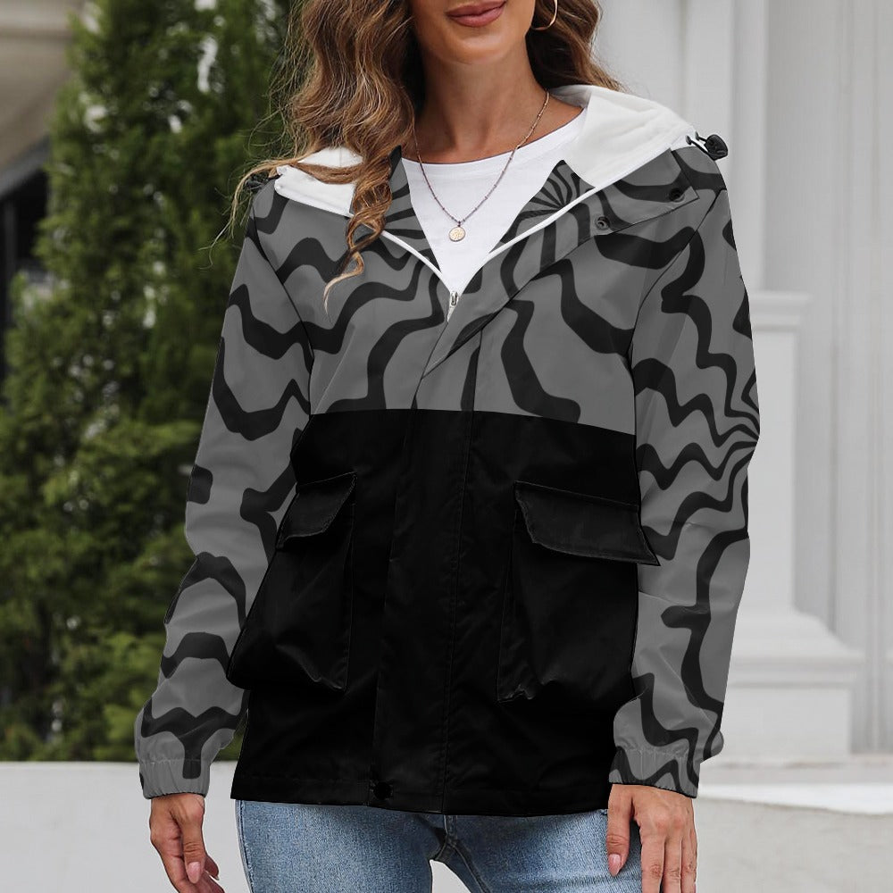 Women's Fleece Zipper Cropped Jacket