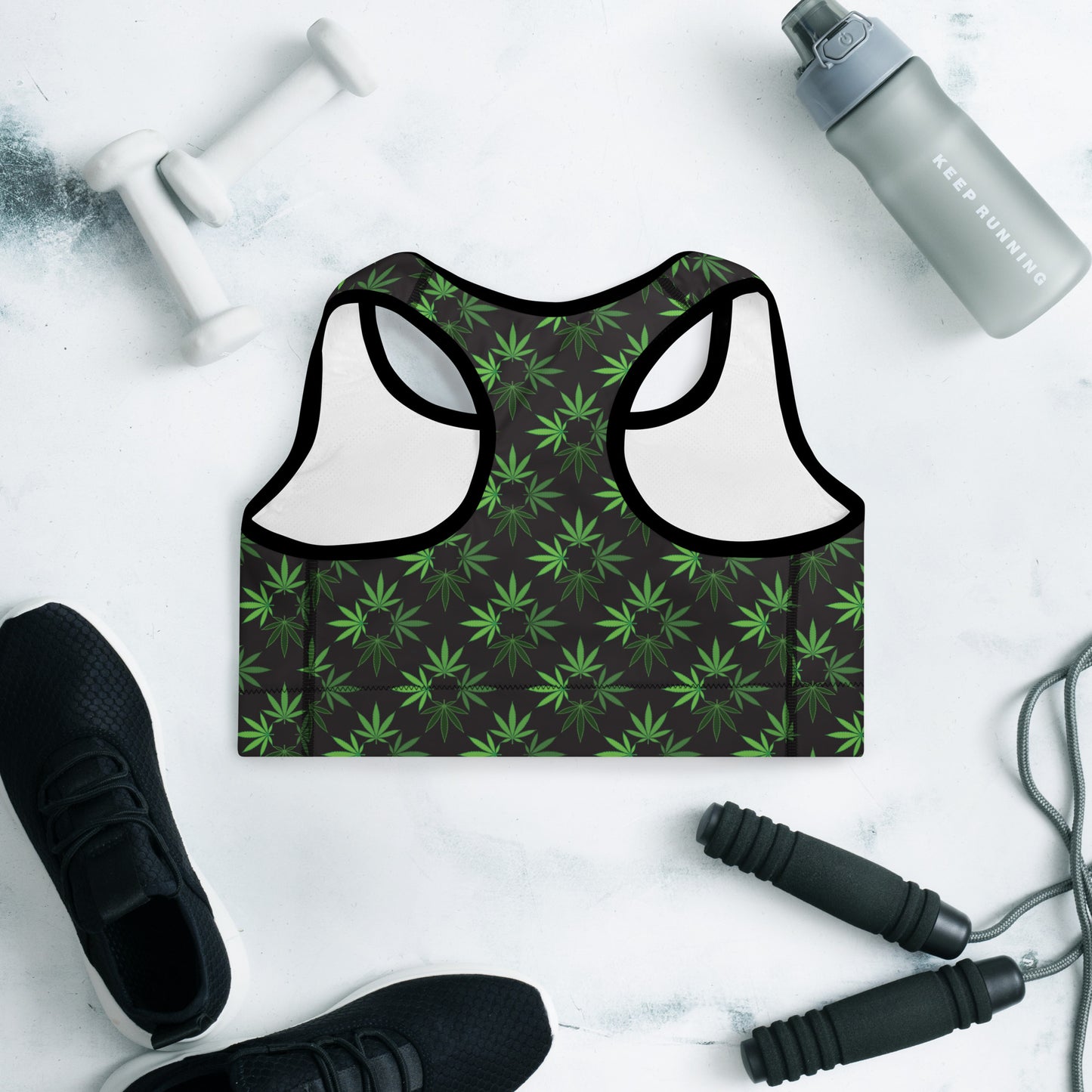 Padded Sports Bra Cannabis