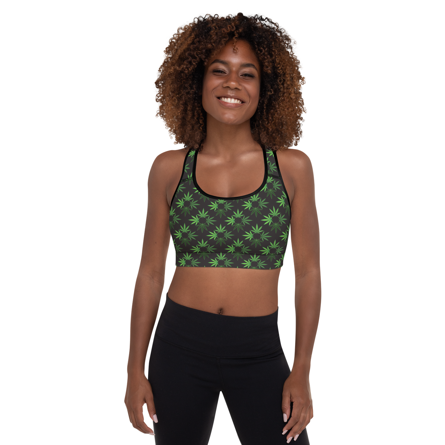 Padded Sports Bra Cannabis