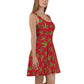 Red Cannabis Print Dress