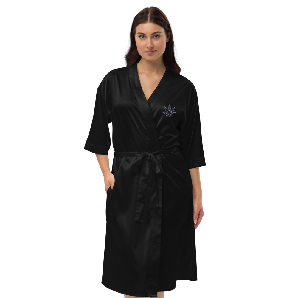Black Satin robe