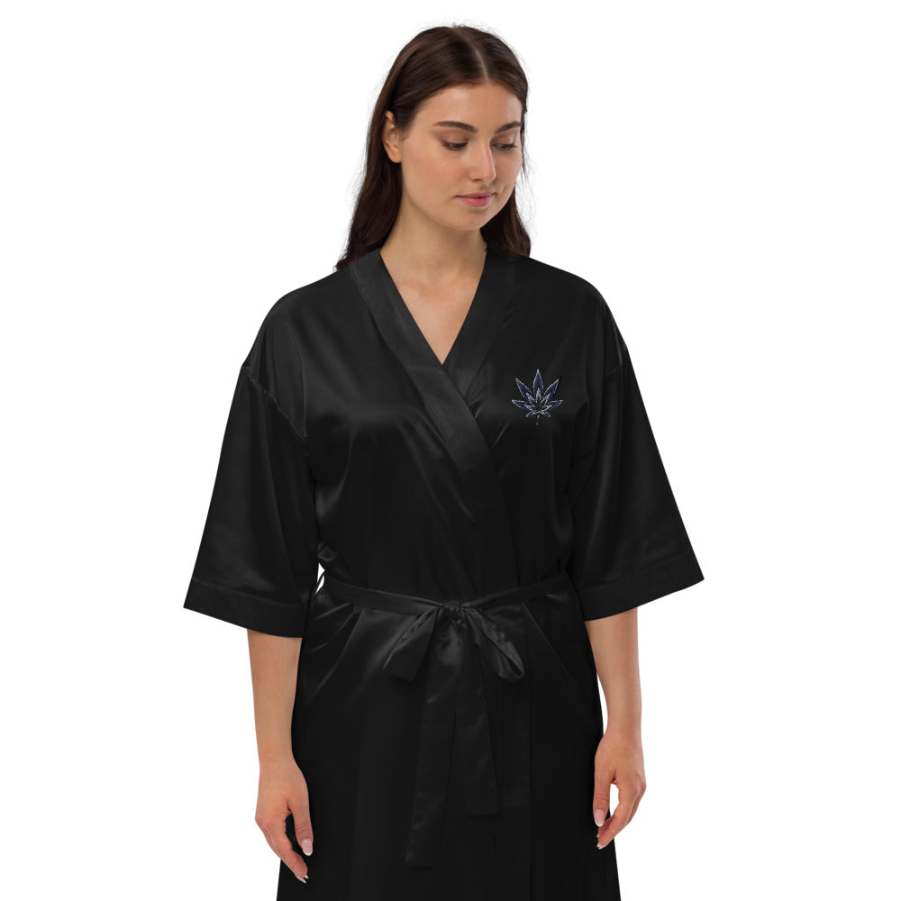 Black Satin robe