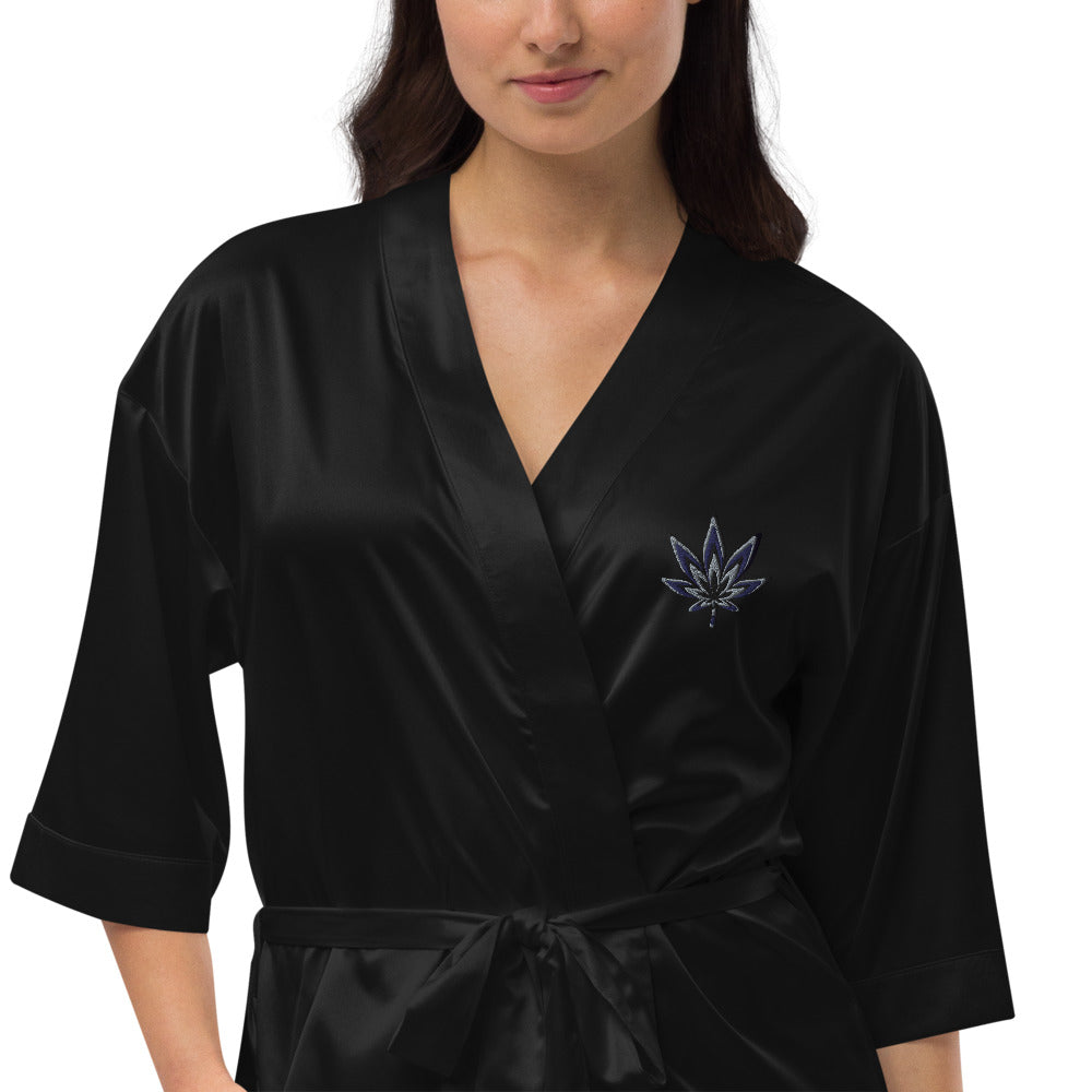 Black Satin robe