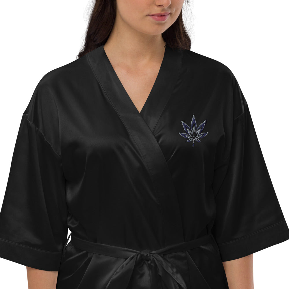 Black Satin robe