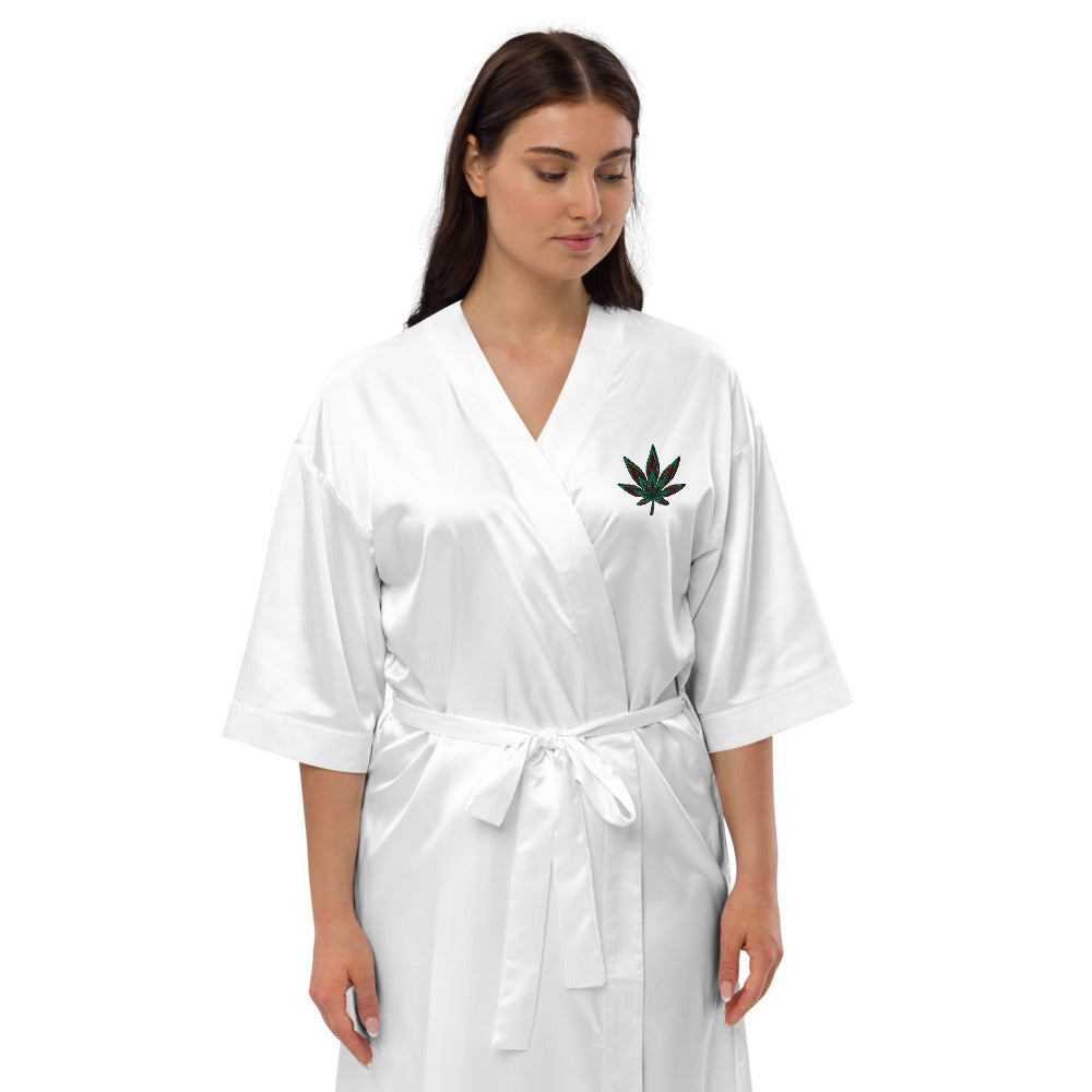 Satin robe