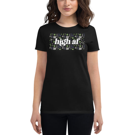 Women's Black High AF T-Shirt