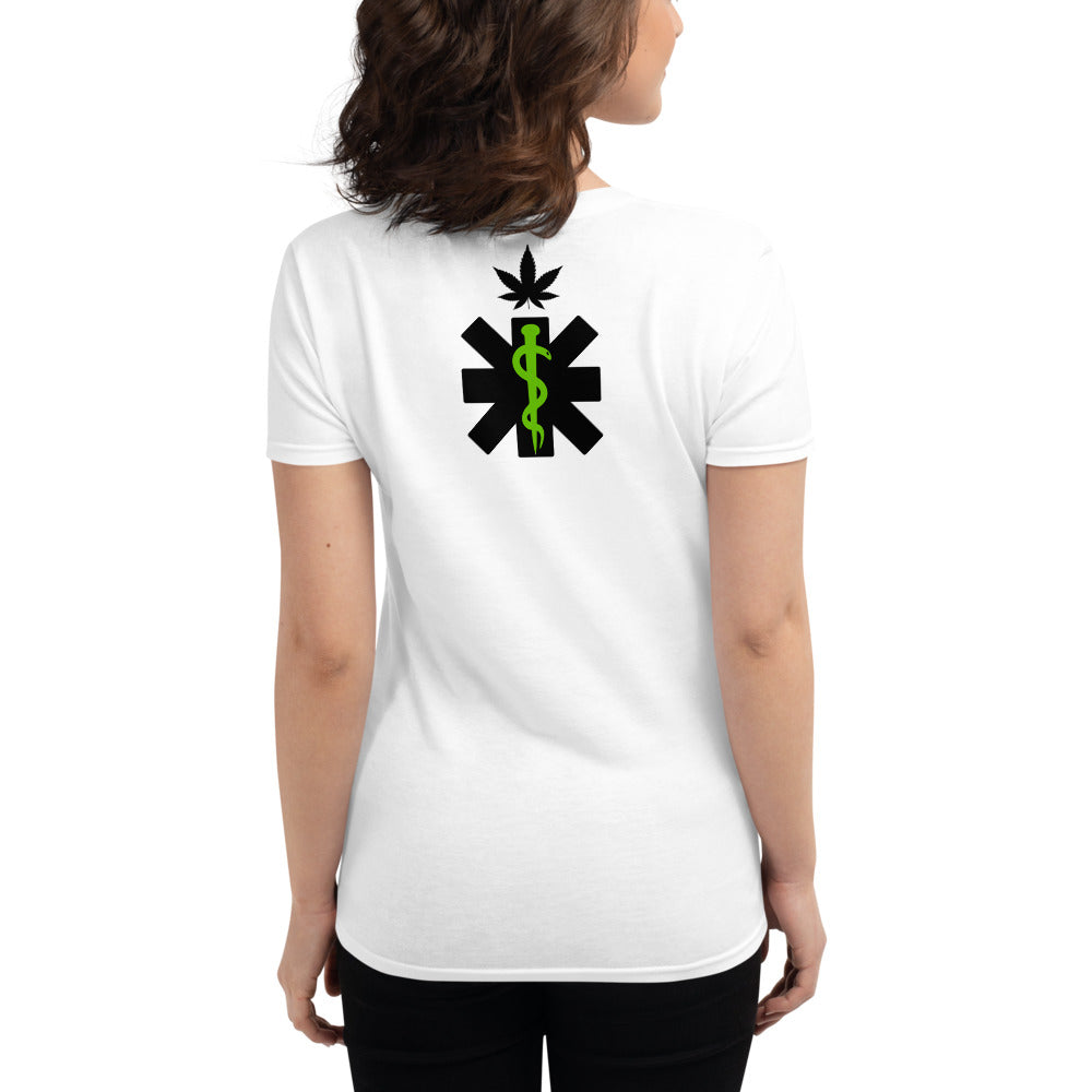 Women's White Medicated T-Shirt