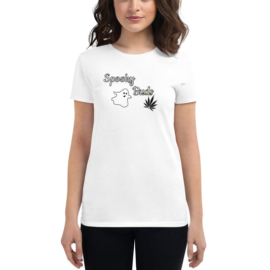 Women's White Spooky Buds T-Shirt